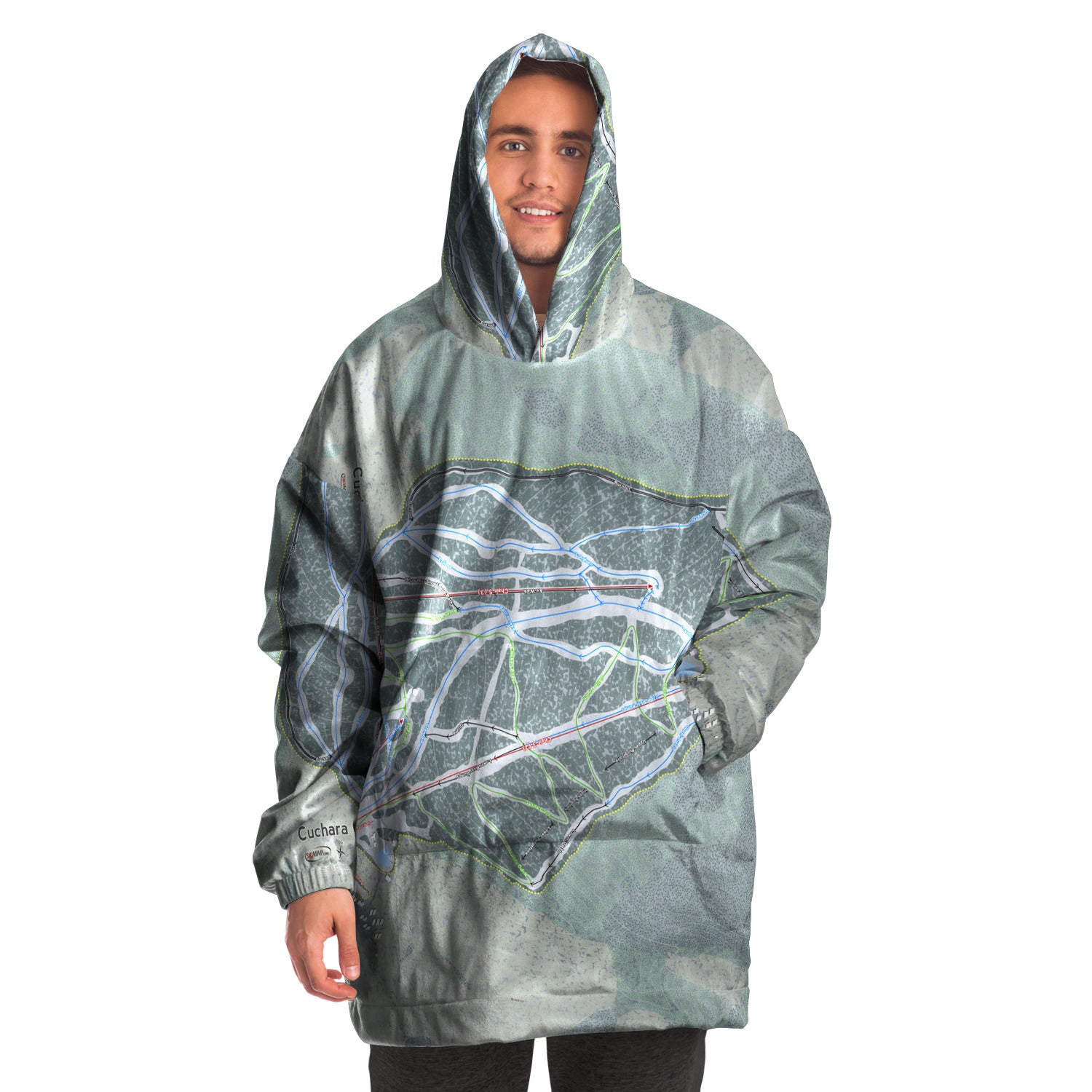 Cuchara, Colorado Ski Trail Map - Snug Hoodie