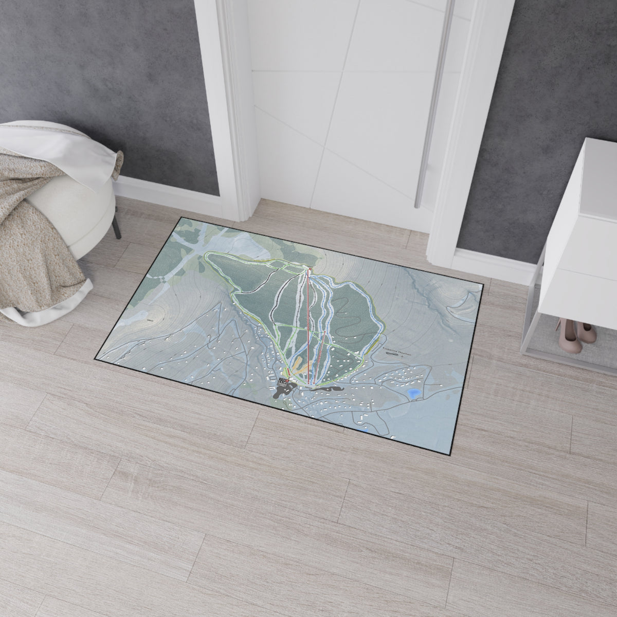 Timberline Mountain, West Virginia Ski Resort Map Heavy Duty Floor Mat