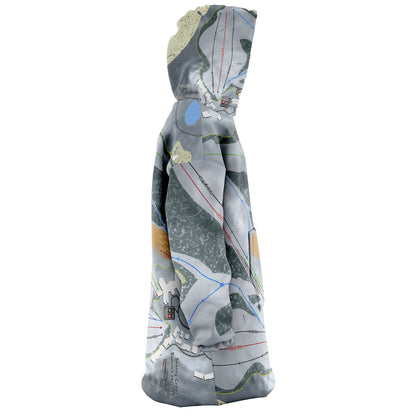 Shanty Creek Summit Mountain, Michigan Ski Trail Map Snug Hoodie - Powderaddicts