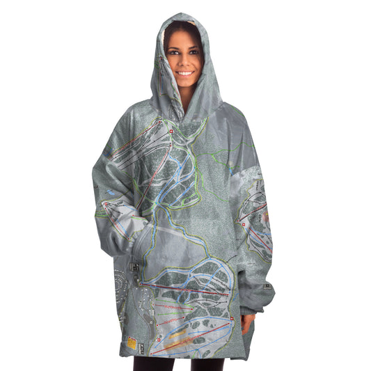 Summit At Snoqualmie, Washington Ski Trail Map - Snug Hoodie - Powderaddicts