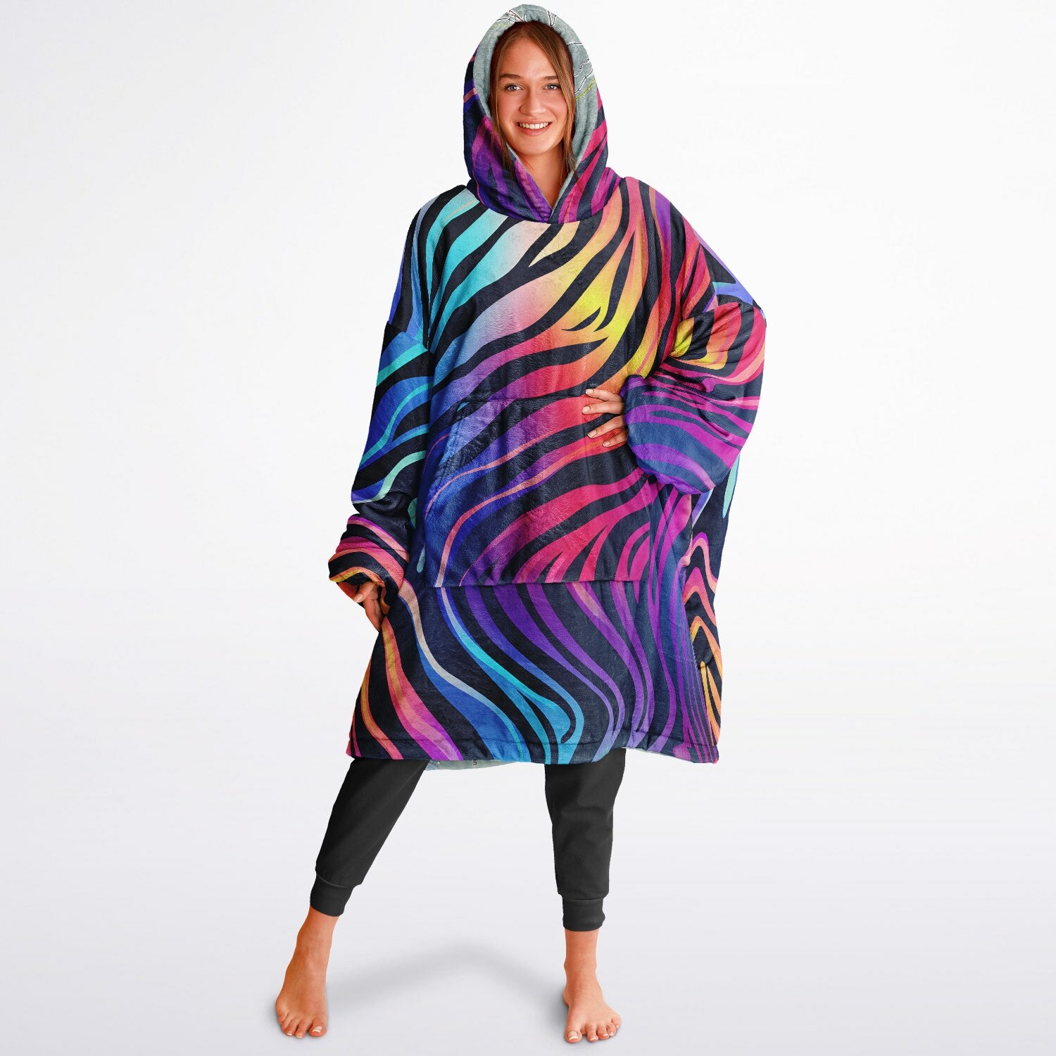 Cannon Mountain, New Hampshire Ski Resort Map Reversible Snug Hoodie