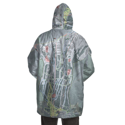 Kicking Horse, British Columbia Ski Trail Map - Snug Hoodie - Powderaddicts