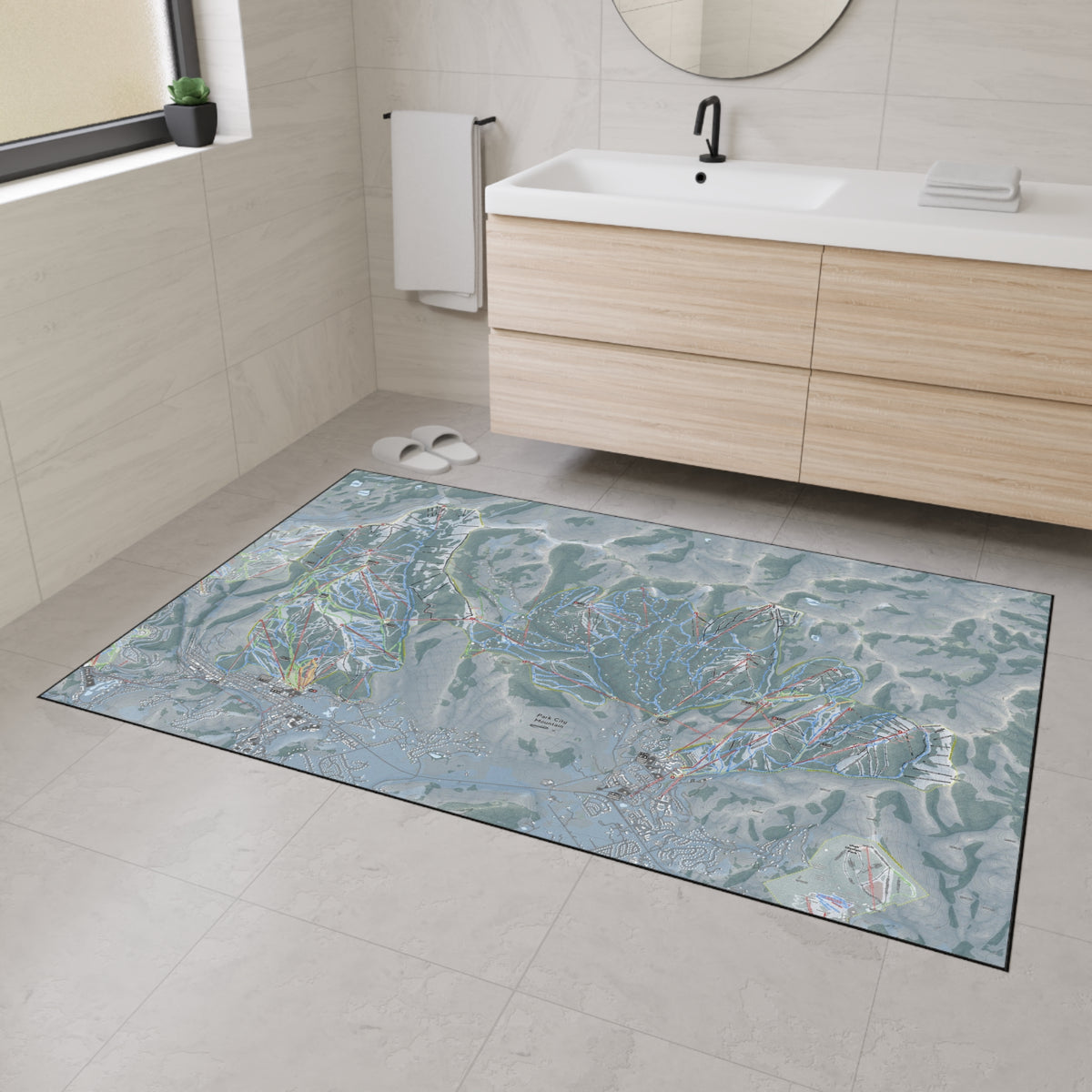Park City, Utah Ski Resort Map Heavy Duty Floor Mat