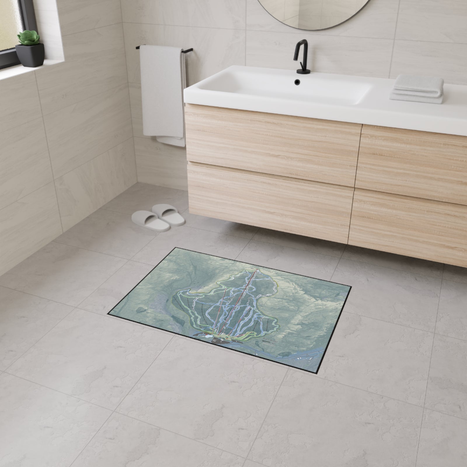Wildcat Mountain, New Hampshire Ski Resort Map Heavy Duty Floor Mat