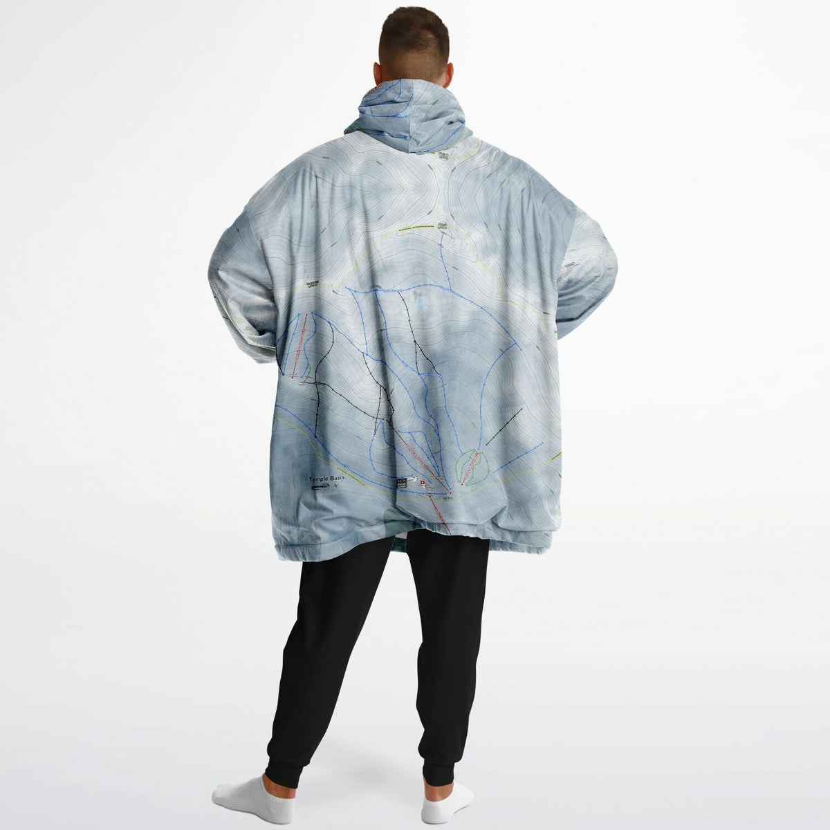 Temple Basin, New Zealand Ski Trail Map - Snug Hoodie