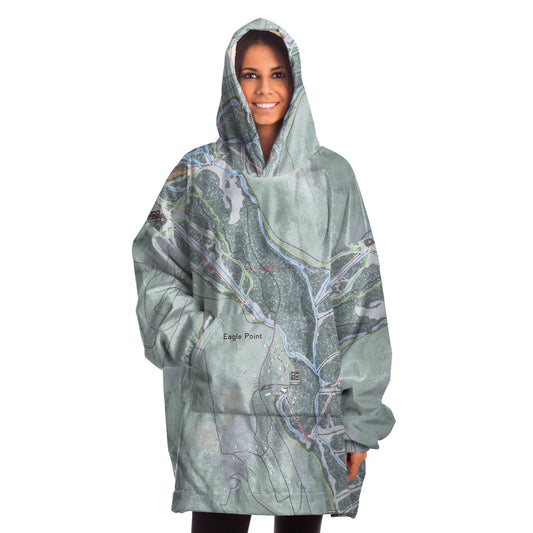 Eagle Point, Utah Ski Trail Map - Snug Hoodie - Powderaddicts