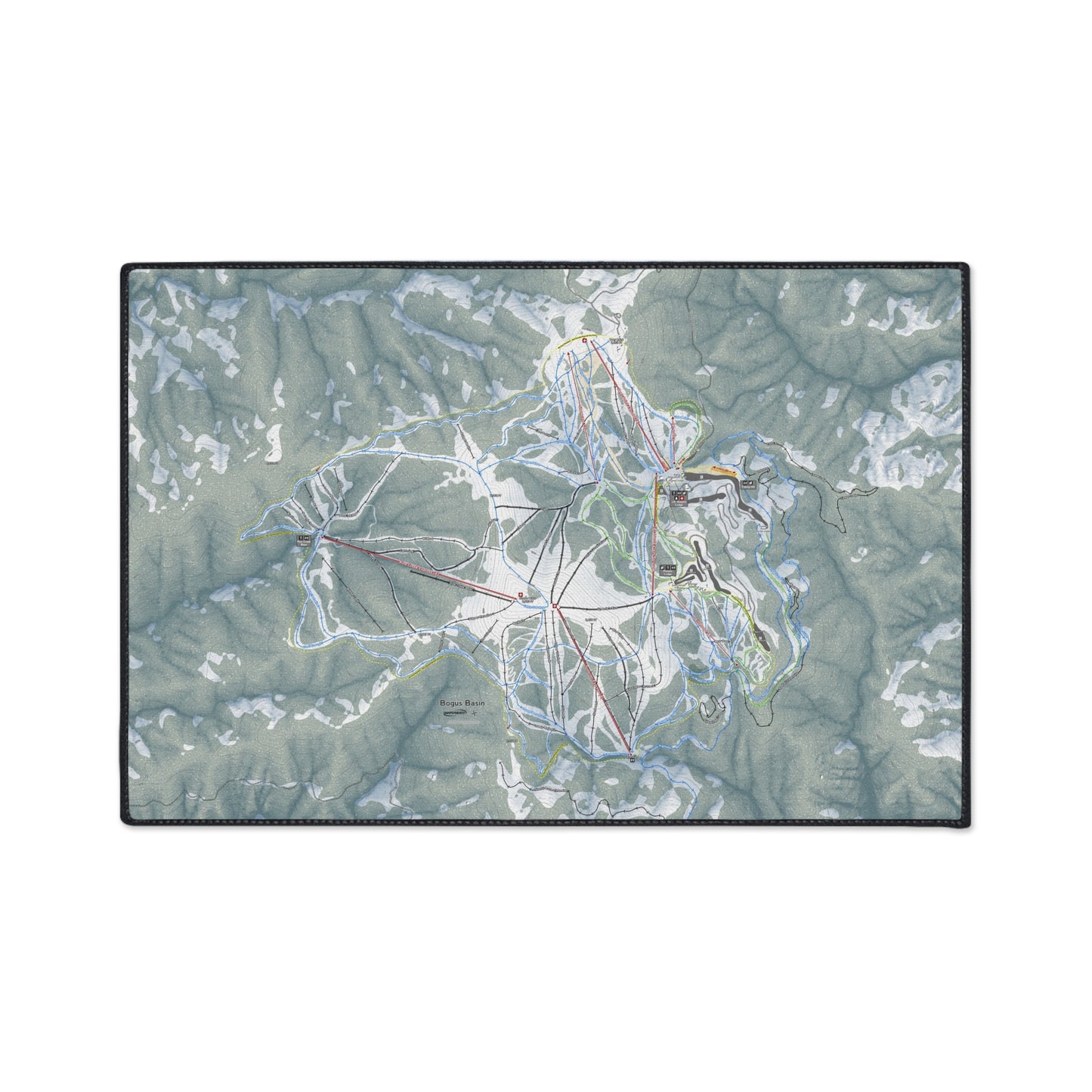 Bogus Basin, Idaho Ski Resort Map Heavy Duty Floor Mat
