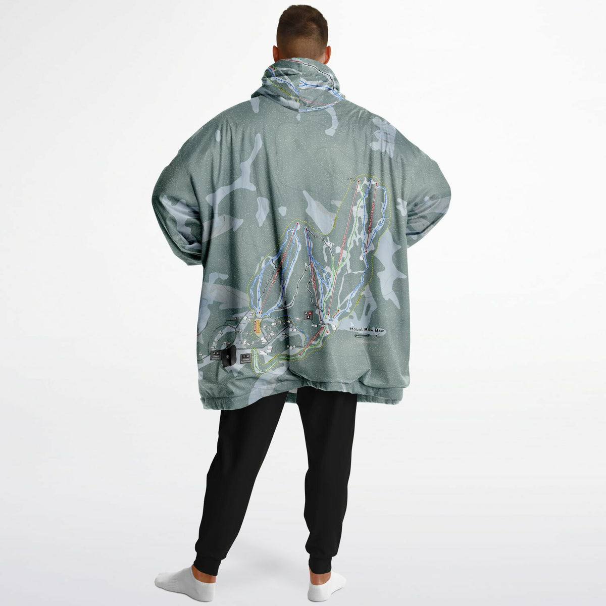 Mount Baw Baw, Australia Ski Trail Map - Snug Hoodie