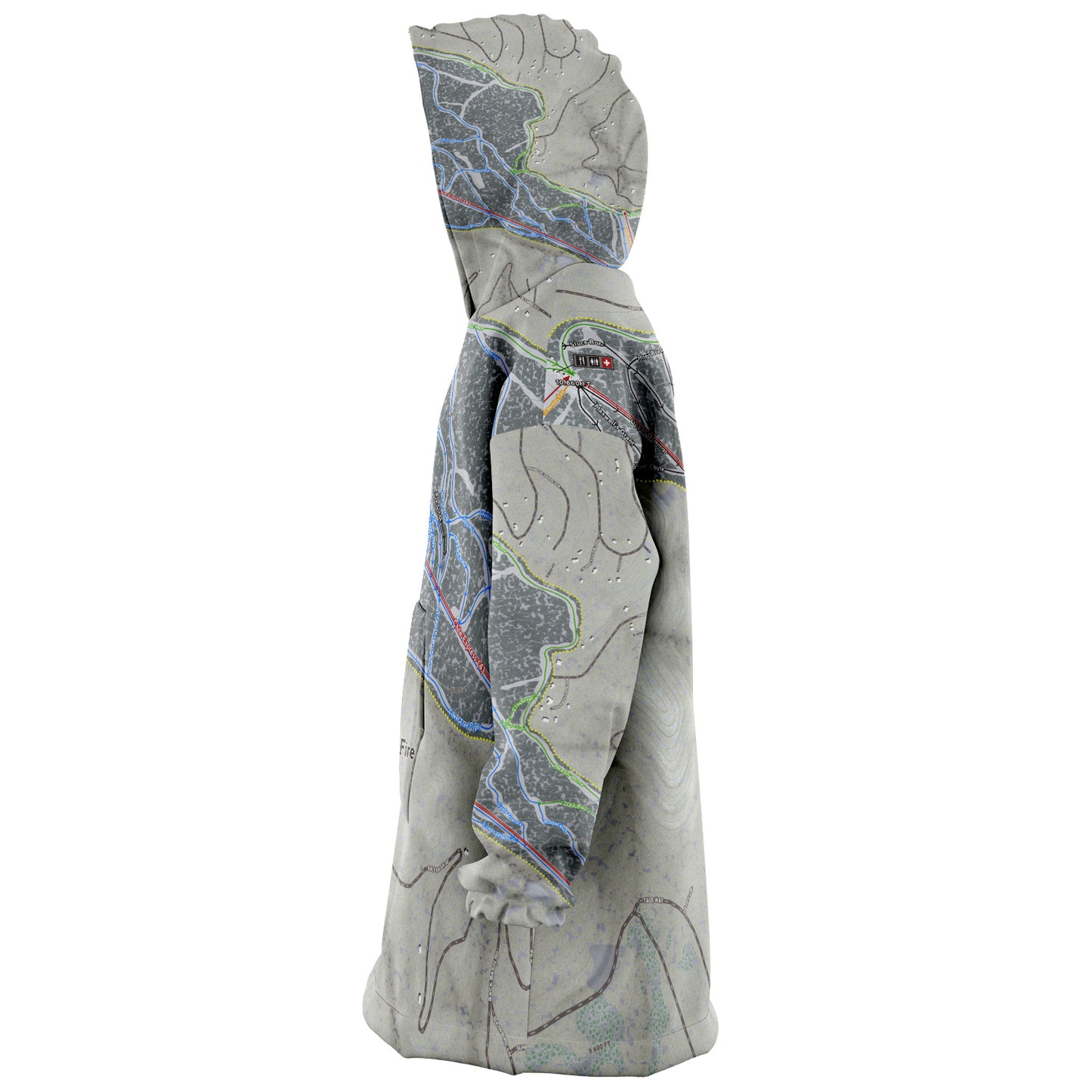 Angel Fire, New Mexico Ski Trail Map - Snug Hoodie