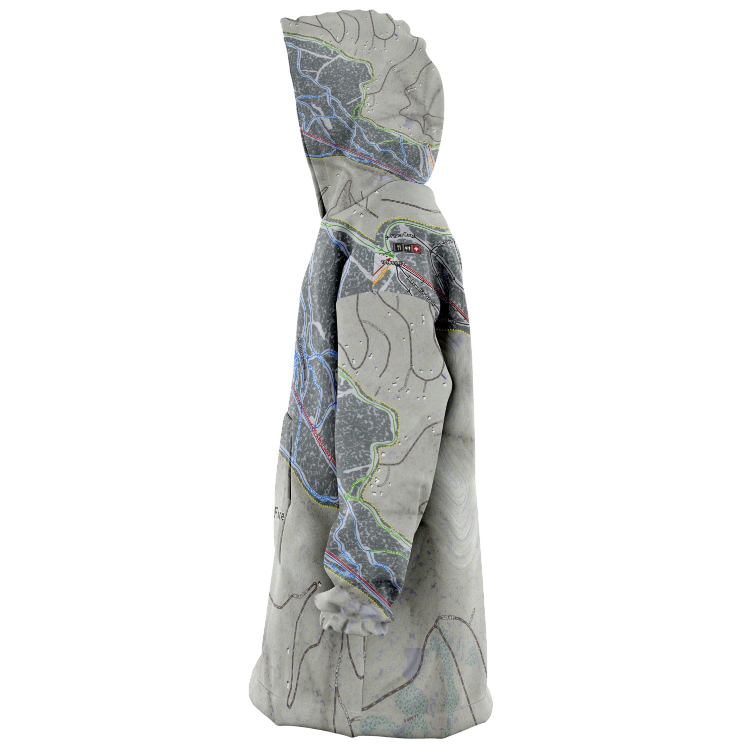Angel Fire, New Mexico Ski Trail Map - Snug Hoodie