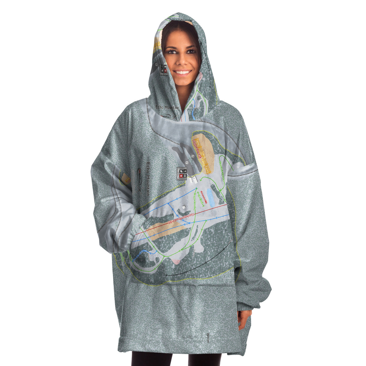 Echo Mountain, Colorado Ski Trail Map - Snug Hoodie