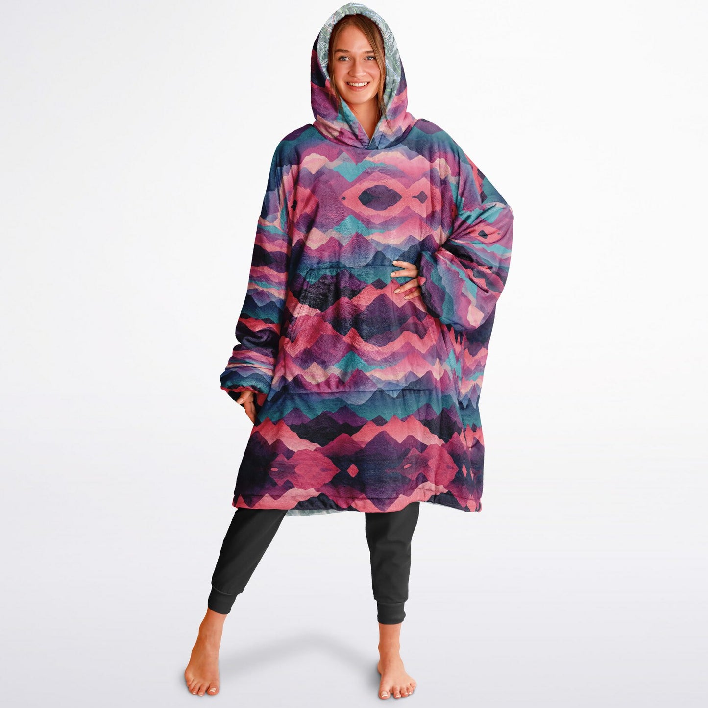 Powder Mountain, Utah Ski Resort Map Reversible Snug Hoodie
