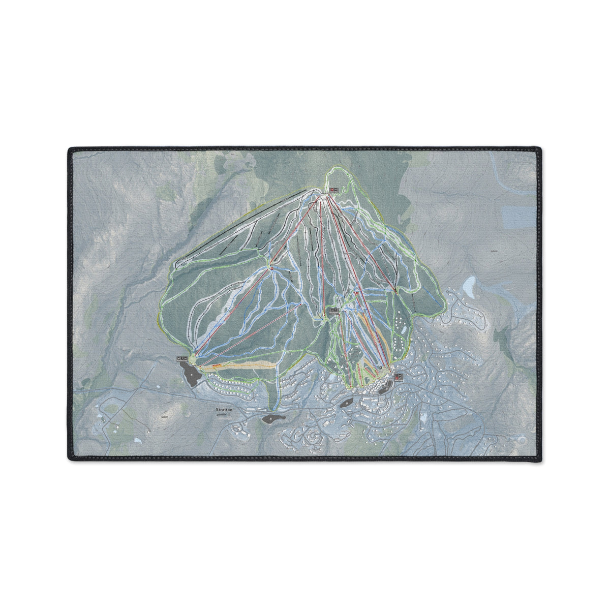 Stratton Mountain, Vermont Ski Resort Map Heavy Duty Floor Mat