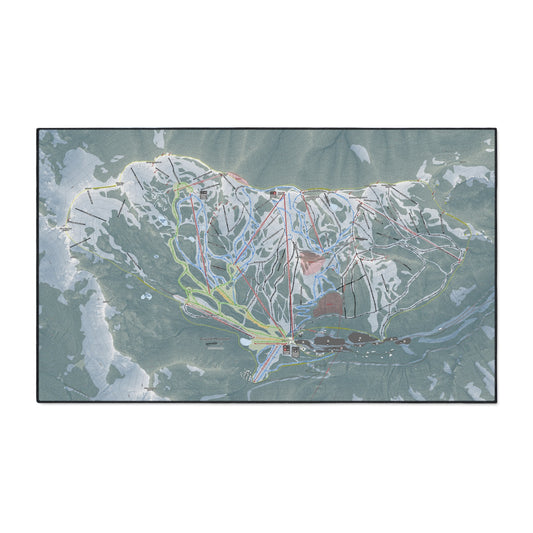 Crystal Mountain, Washington Ski Resort Map Heavy Duty Floor Mat