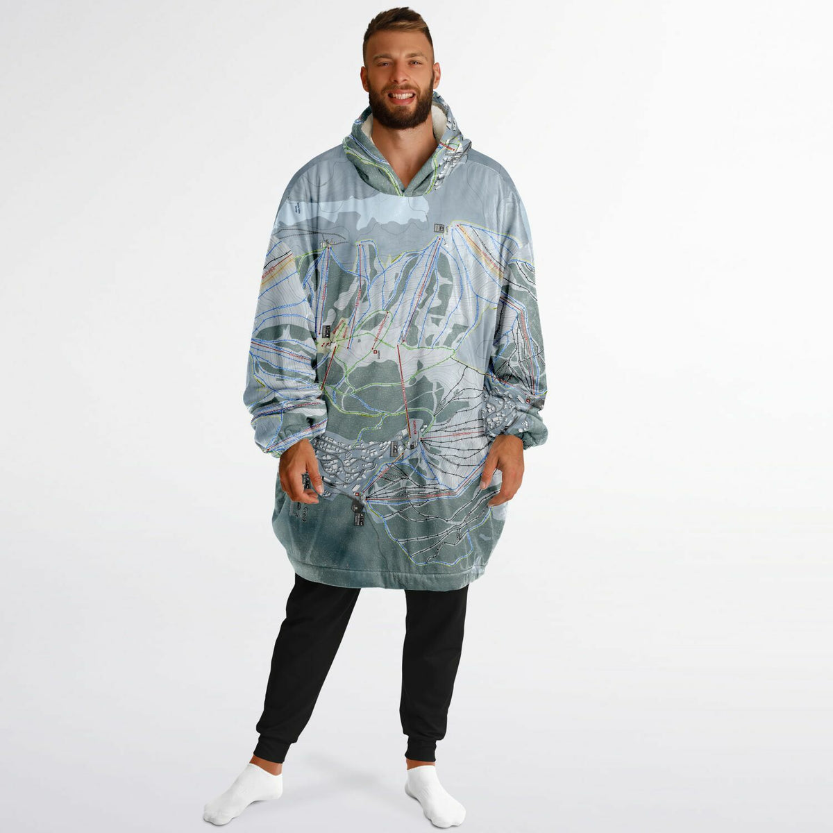 Falls Creek, Australia Ski Trail Map - Snug Hoodie