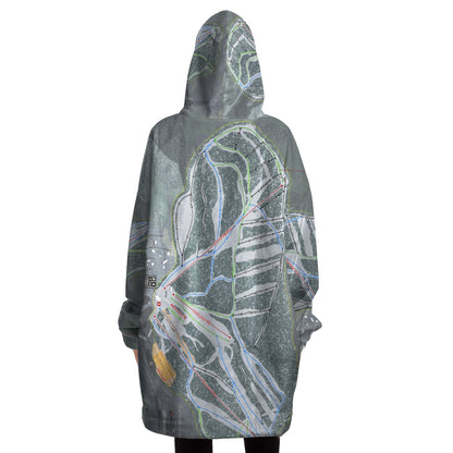 Sasquatch Mountain, British Columbia Ski Trail Map Snug Hoodie - Powderaddicts