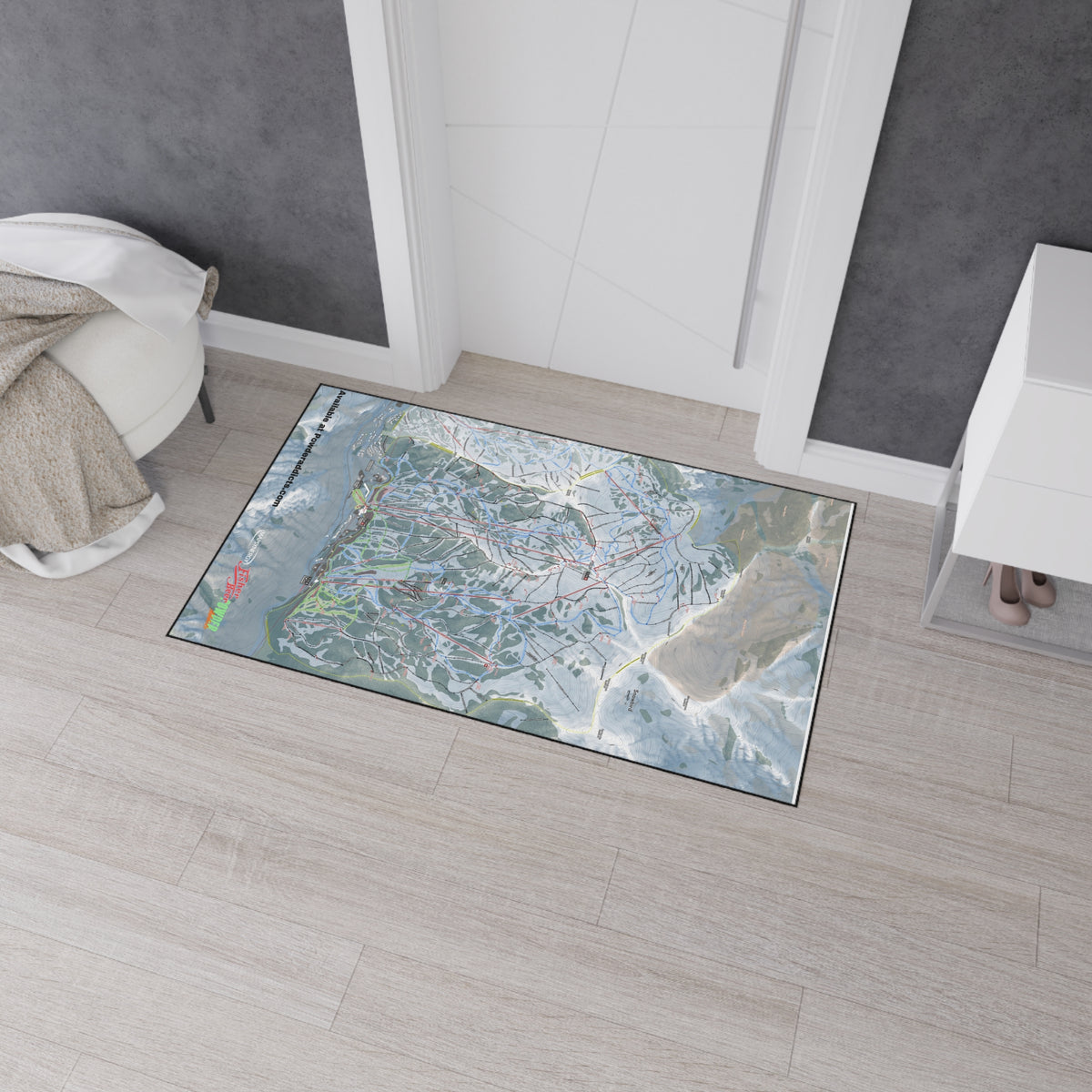 FISHER Snowbird, Utah Ski Resort Map Heavy Duty Floor Mat