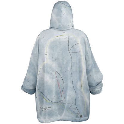 Awakino Ski Field, New Zealand Ski Trail Map - Snug Hoodie - Powderaddicts