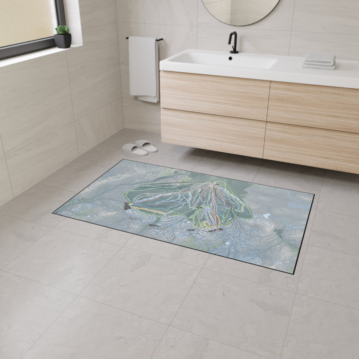 Stratton Mountain, Vermont Ski Resort Map Heavy Duty Floor Mat