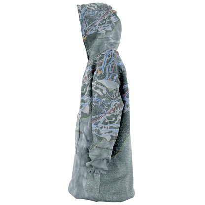 Mission Ridge, Washington Ski Trail Map - Snug Hoodie - Powderaddicts