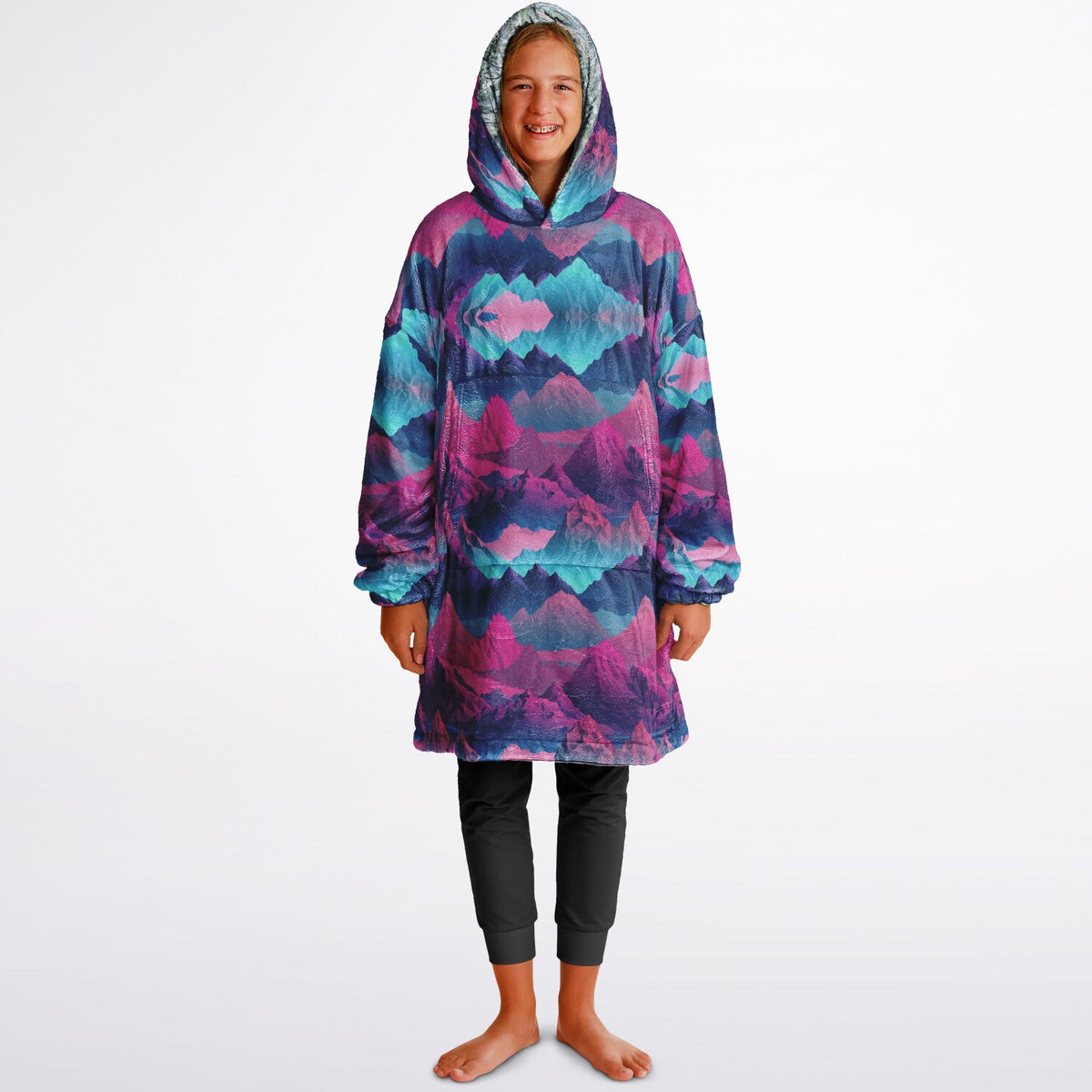 Powder Mountain, Utah Ski Resort Map Youth Reversible Snug Hoodie