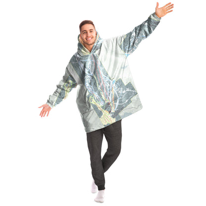 Arizona Snowbowl, Arizona Ski Trail Map Snug Hoodie