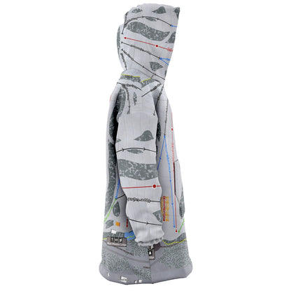 Soda Springs, California Ski Trail Map - Snug Hoodie - Powderaddicts