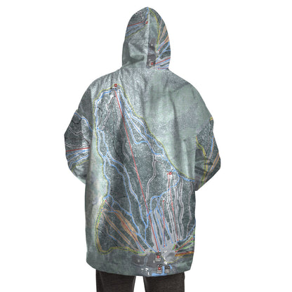 Gunstock Mountain, New Hampshire Ski Trail Map - Snug Hoodie - Powderaddicts