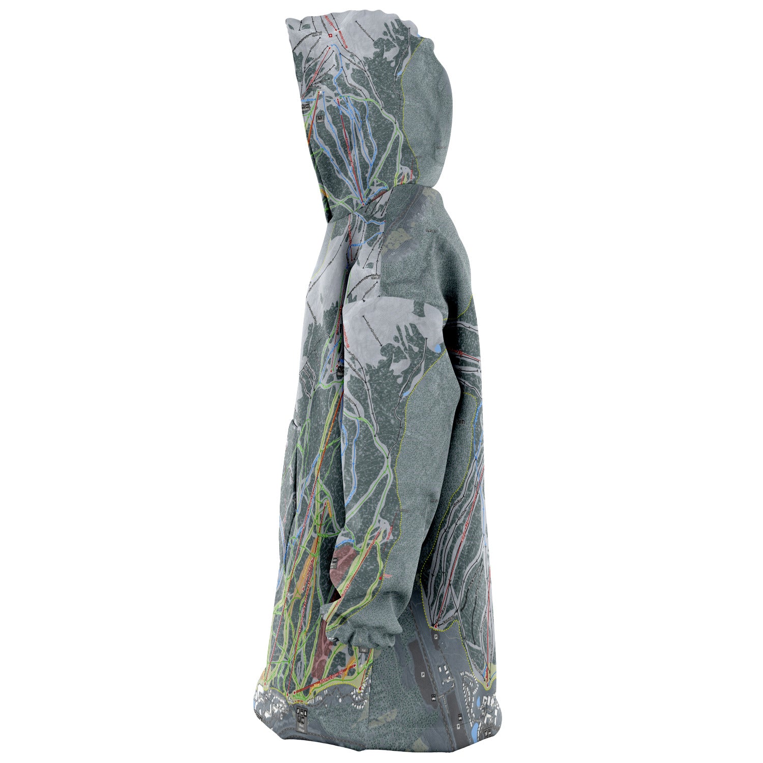 Copper Mountain, Colorado Ski Trail Map - Snug Hoodie