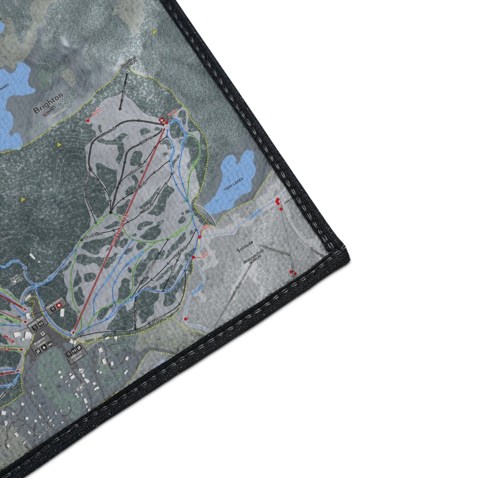 FISHER Brighton, Utah Ski Resort Map Heavy Duty Floor Mat