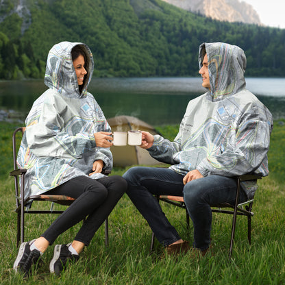 Hidden Valley, Pennsylvania Ski Trail Map Snug Hoodie - Powderaddicts