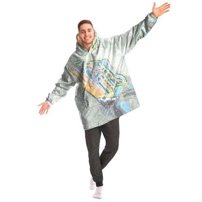 Bear Creek, Pennsylvania Ski Trail Map Snug Hoodie