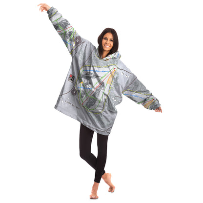 Little Ski Hill, Idaho Ski Trail Map Snug Hoodie