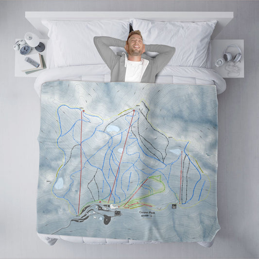 Coronet Peak, New Zealand Ski Resort Map XL Blanket
