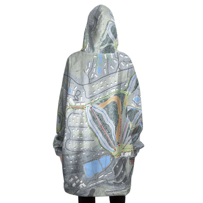 Hidden Valley, Pennsylvania Ski Trail Map Snug Hoodie - Powderaddicts