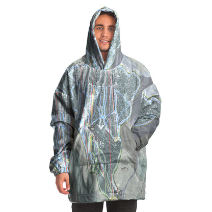Belleayre Resort, New York Ski Trail Map Snug Hoodie