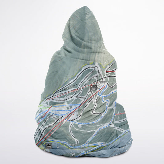 Hunter Mountain, New York Ski Trail Map - Youth Hooded Blanket - Powderaddicts