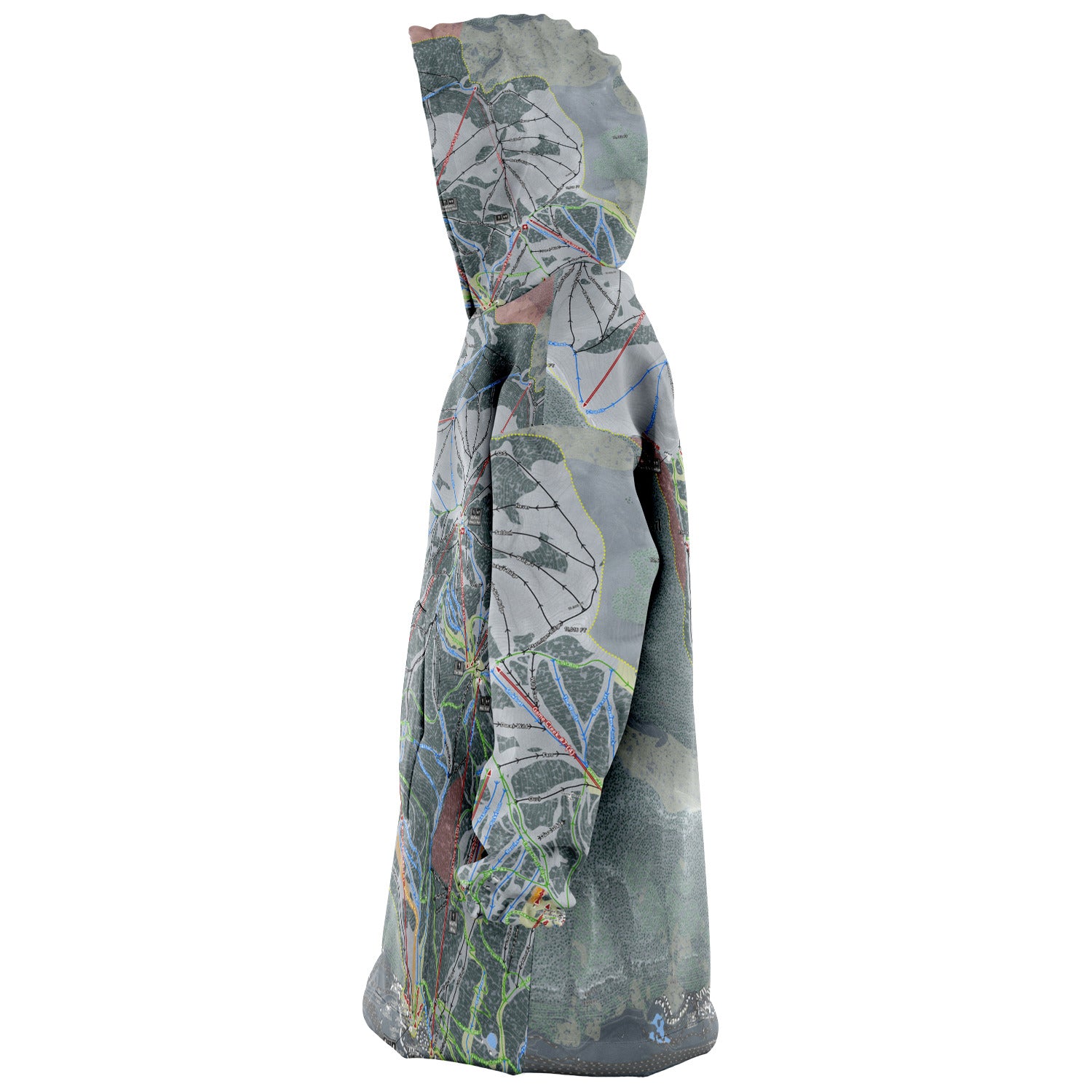 Vail, Colorado Ski Trail Map - Snug Hoodie - Powderaddicts