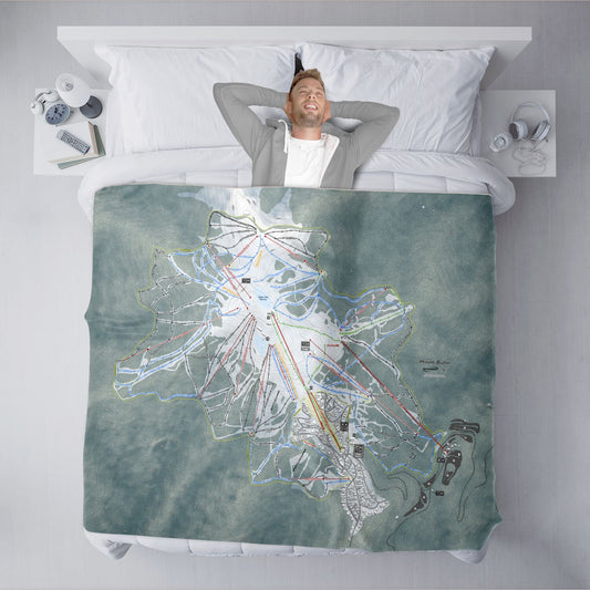 Mount Buller, Australia Ski Resort Map XL Blanket - Powderaddicts