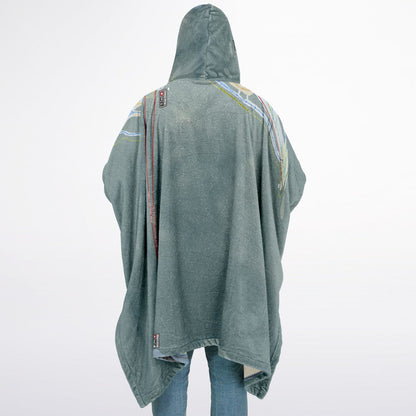 Grouse Mountain, British Columbia Ski Resort Map Flannel Blanket Poncho
