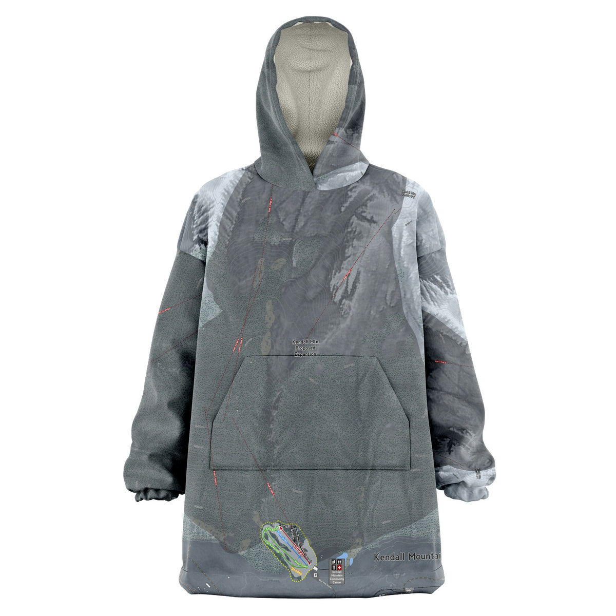 Kendall Mountain, Colorado Ski Trail Map - Snug Hoodie