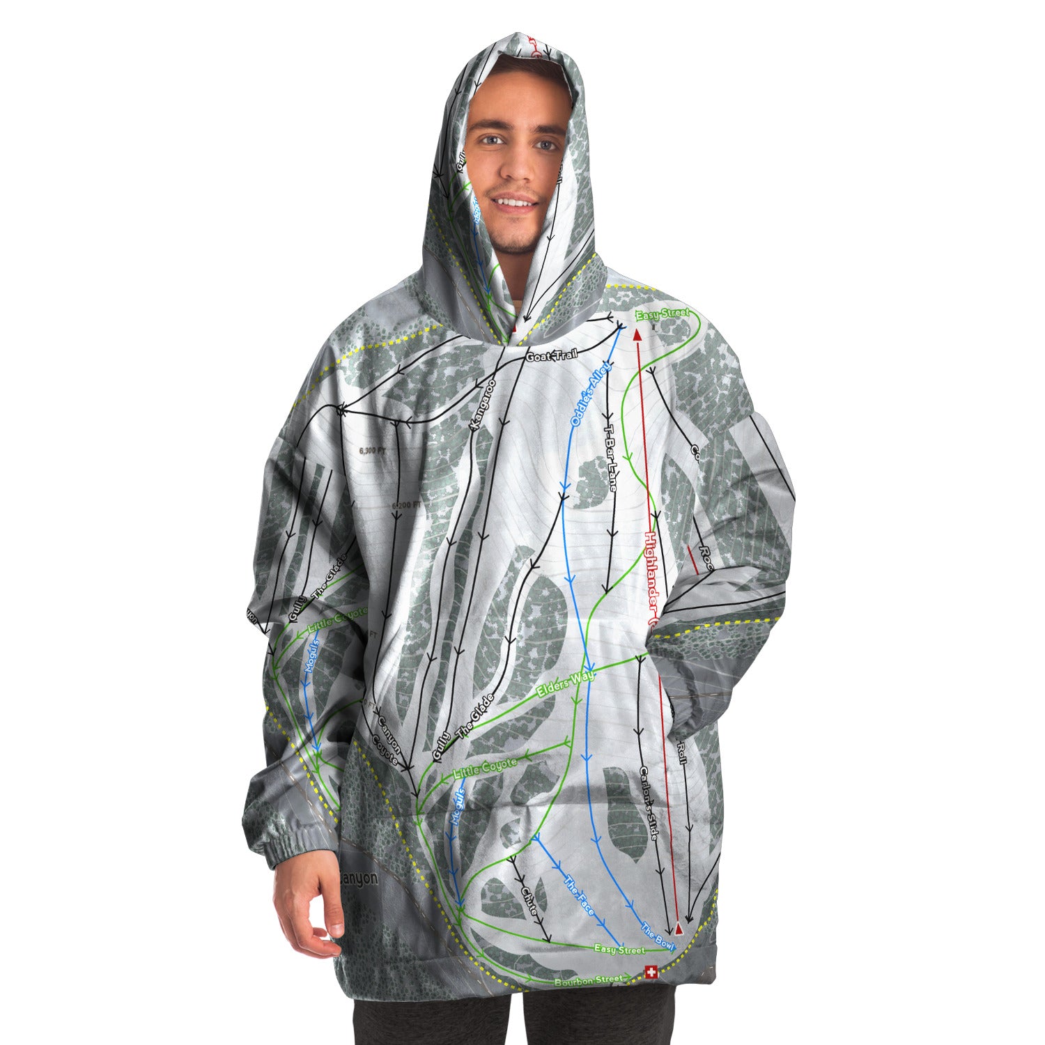 Warner Canyon, Oregon Ski Trail Map Snug Hoodie