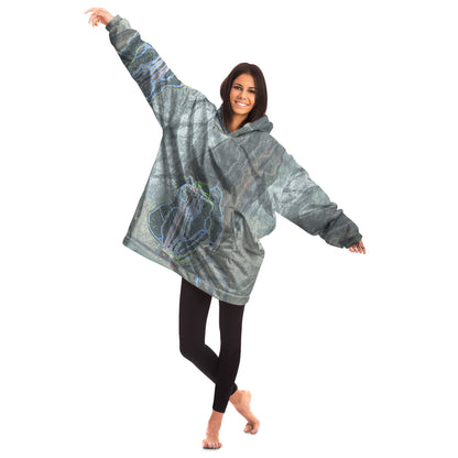 Moosehead Mountain, Maine Ski Trail Map - Snug Hoodie