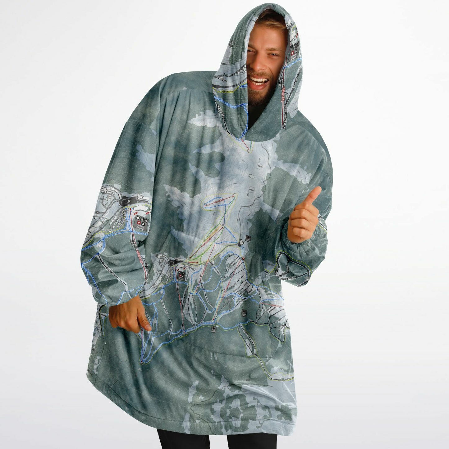 Mount Hotham, Australia Ski Trail Map - Snug Hoodie