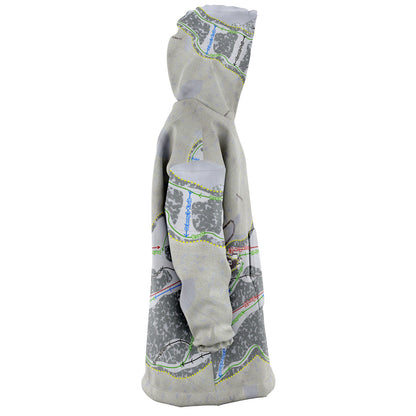 Bald Mountain, Idaho Ski Trail Map Snug Hoodie