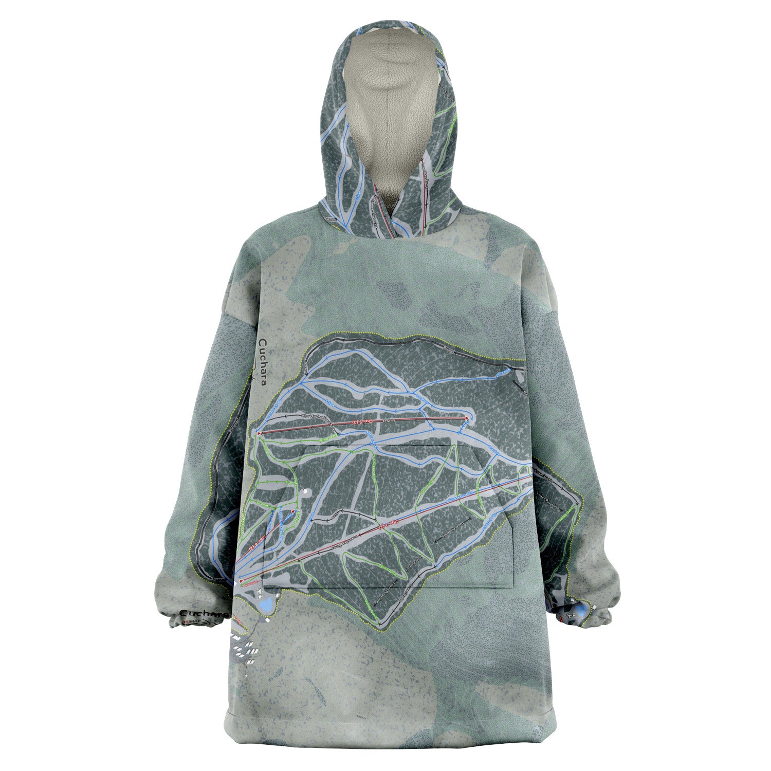 Cuchara, Colorado Ski Trail Map - Snug Hoodie