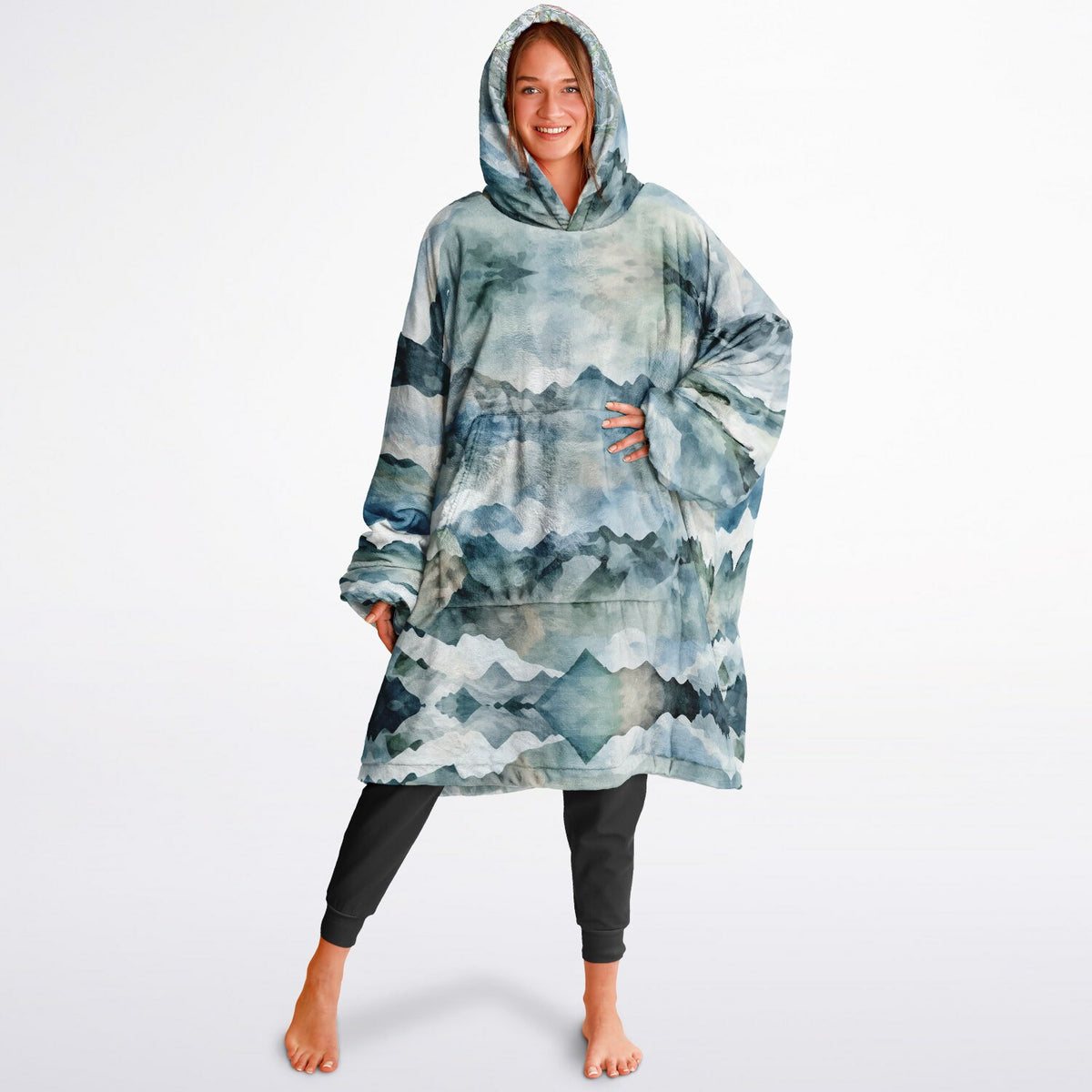 Ski Resort Map Reversible Snug Hoodie.