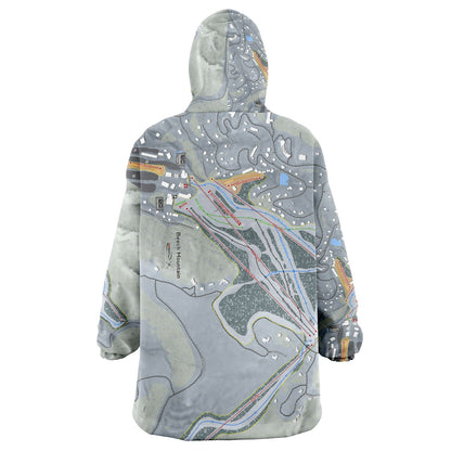 Beech Mountain, North Carolina Ski Trail Map Snug Hoodie - Powderaddicts