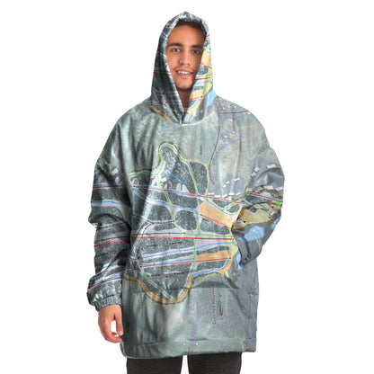 Crotched Mountain, New Hampshire Ski Trail Map - Snug Hoodie - Powderaddicts