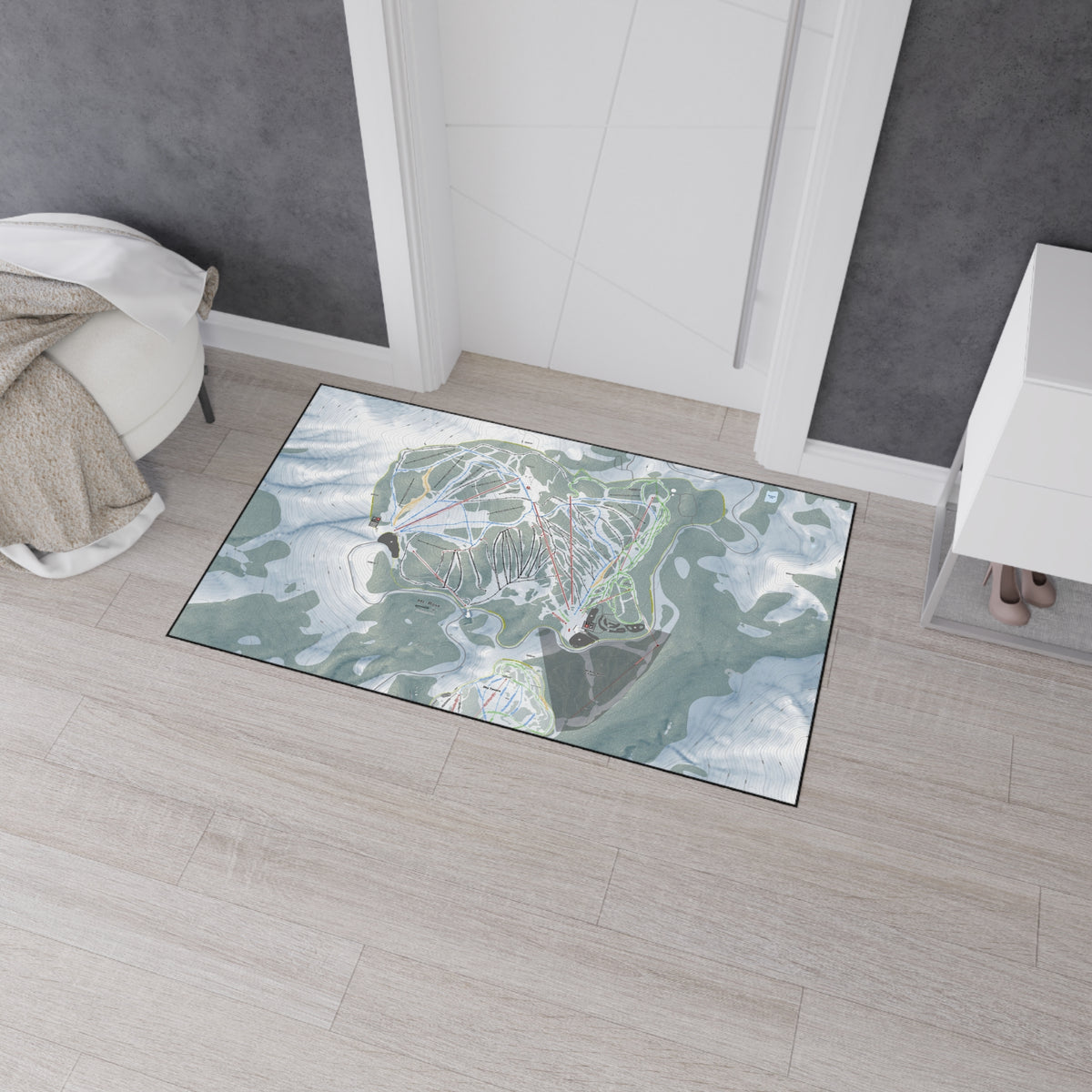 Mt Rose, Nevada Ski Resort Map Heavy Duty Floor Mat